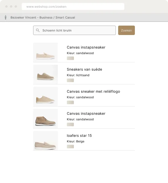 Voorbeeld van AI Search